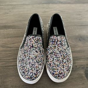 Steve Madden Slip On Rhinestone Sparkle Sneakers